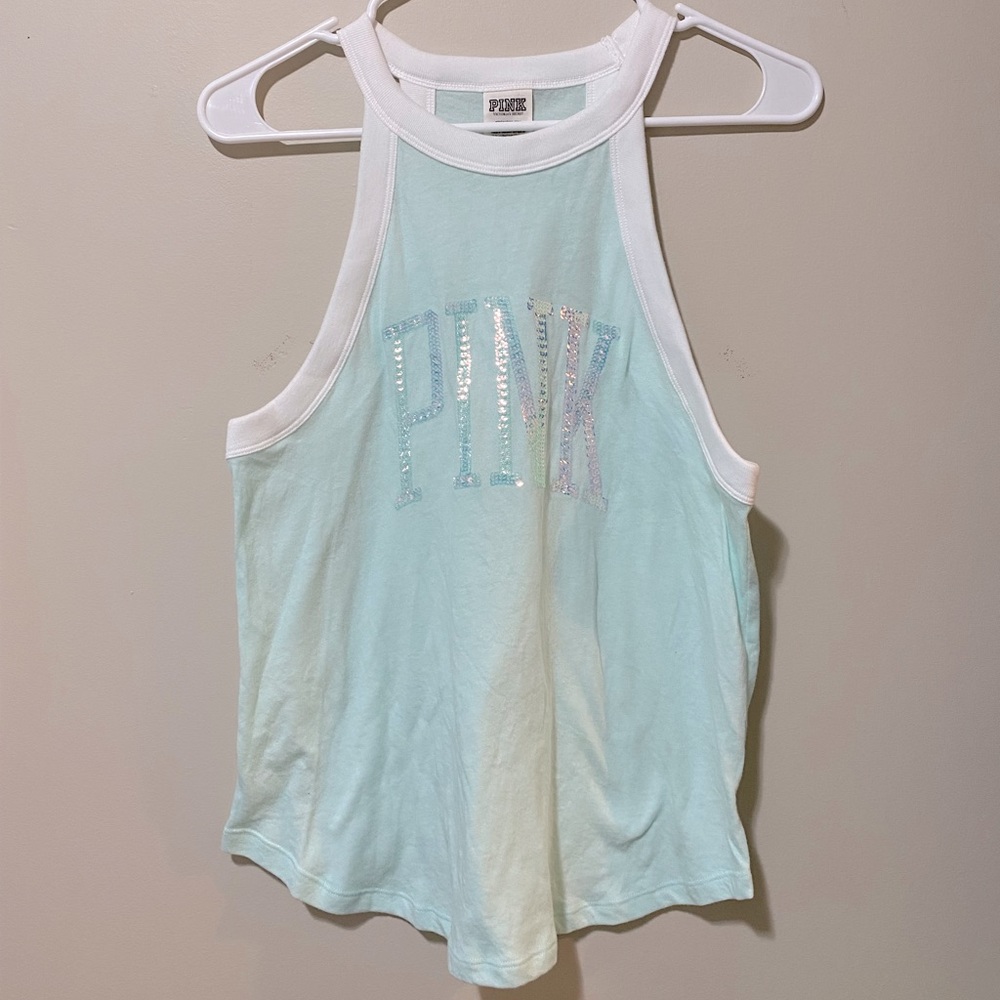 pink vs bling high neck tank